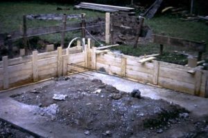 Fundament des Anbaus